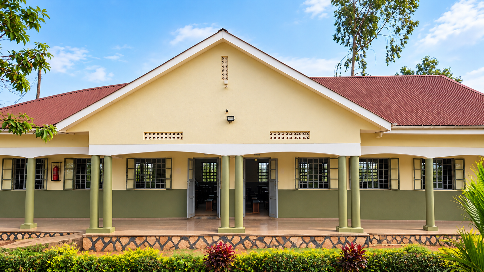 A classroom building on the Kira Secondary School campus